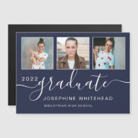 Collage photo moderne Graduation 2022 Navy Blue