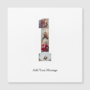 Carte Magnétique Collage photo noir et blanc numéro 1