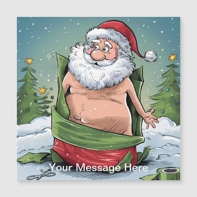 Carte Magnétique Collection de Noël Funny Dirty Santa (Devant)