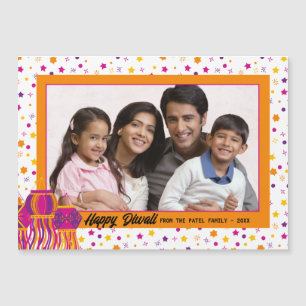 Carte magnétique colorée Diwali Photo Diwali