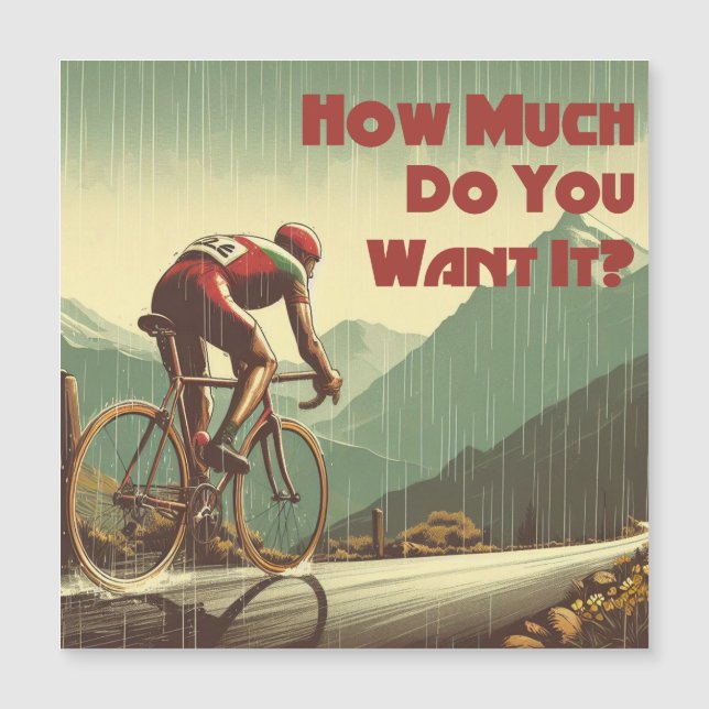 Carte Magnétique Combien Veux-Tu Qu'Il Vélo ? (Devant)
