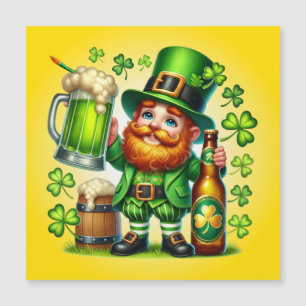 Carte Magnétique Conception de bière de lutin de la Saint-Patrick-6