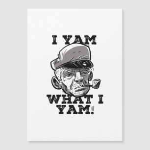 Carte Magnétique Conception de mème classique J'yam ce que j'yam