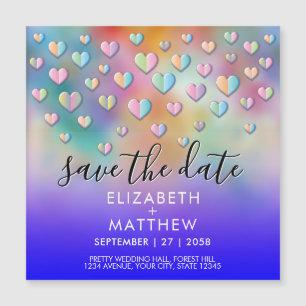 Carte Magnétique Conception de speckles de cœur colorés