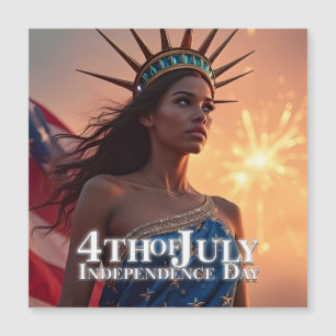 Carte Magnétique Conception splendide du 4 juillet - Feux d'artific