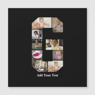 Carte Magnétique Concevez Votre Propre Lettre G Photo Collage