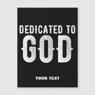 CARTE MAGNÉTIQUE CONSACRÉ À DIEU PERSONNALISÉ BLANC TEXTE