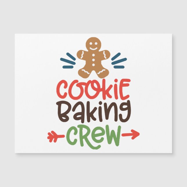 Carte Magnétique Cookie baking crew christmas (Devant)