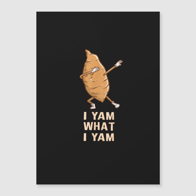 Carte Magnétique Cool I Yam What I Yam - Dabbing Danseuse de ventil (Devant)