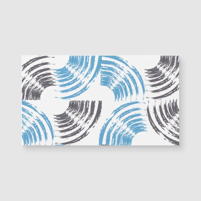 Carte Magnétique Cool, moderne, bleu abstrait tendance (Devant)