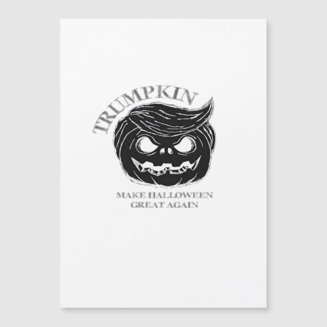Carte Magnétique Costume Halloween Trumpkin drôle & mignon Hallowee (Devant)
