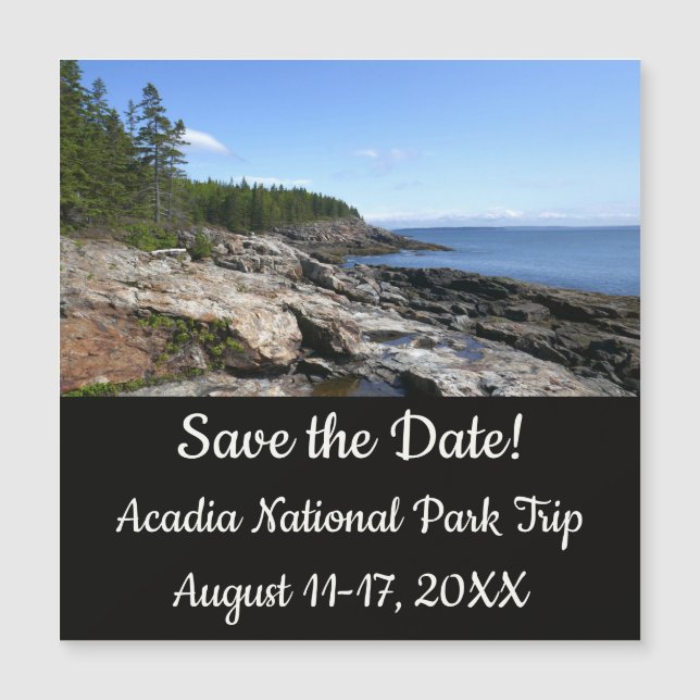 Carte Magnétique Côte de l'île Bar au parc national d'Acadia (Devant)