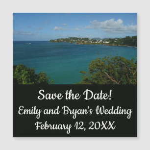 Carte Magnétique Côte de Sainte-Lucie - Caraïbes Photo de vacances