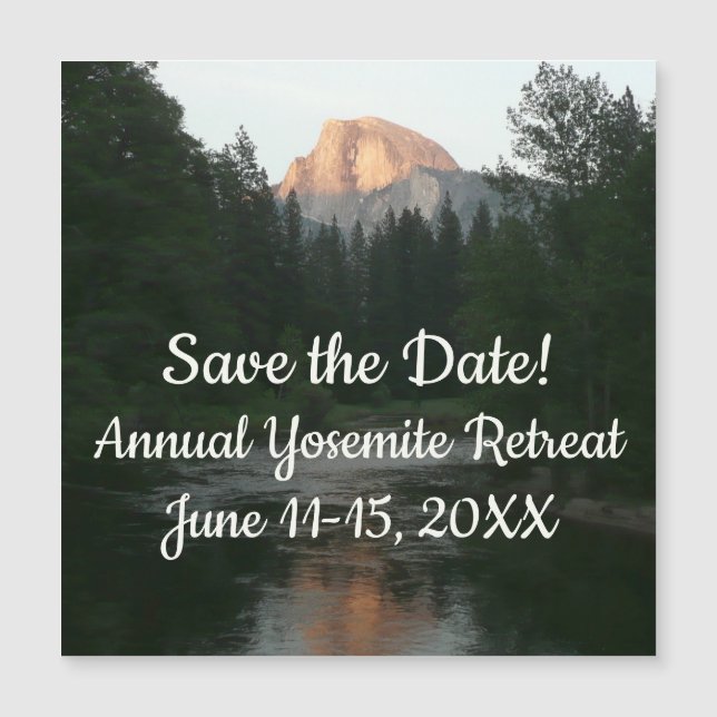 Carte Magnétique Coucher de soleil à moitié dôme dans le parc natio (Devant)