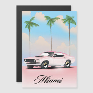 Carte Magnétique Coucher de soleil rose à Miami