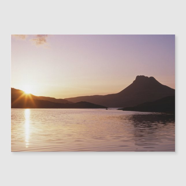 Carte Magnétique Coucher de soleil Stac Pollaidh Écosse (Devant)