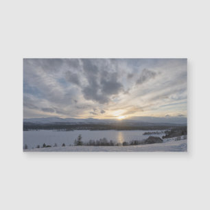 Carte Magnétique Coucher de soleil sur un lac gelé