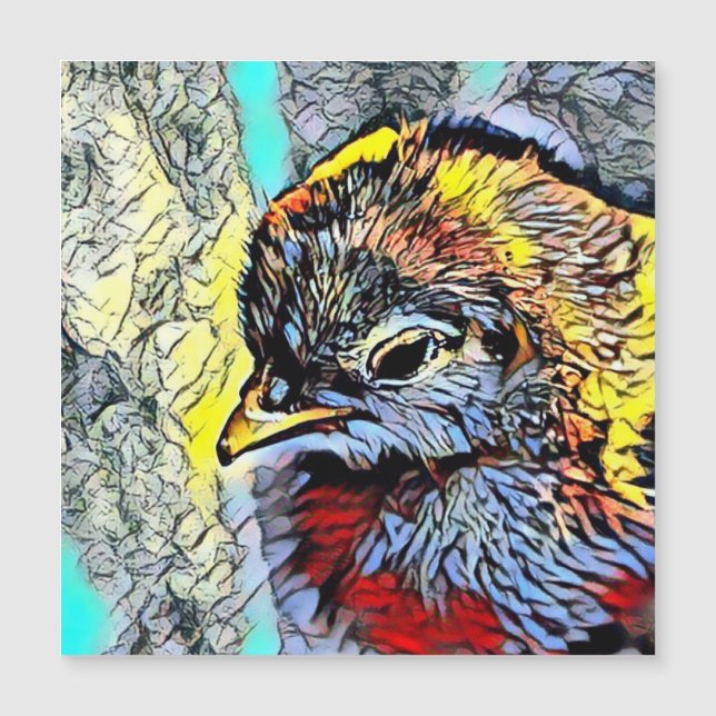 Carte Magnétique Couleur - Chick (Devant)