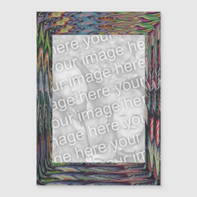 Carte magnétique - Couleurs froides Modèle de cadr (Devant)