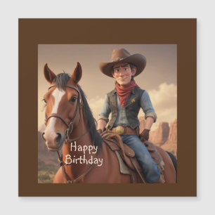 Carte Magnétique Cowboy
