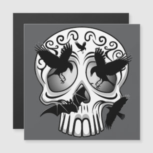 Carte Magnétique Crâne Décoration Halloween Calaveras