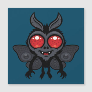 Carte Magnétique Créature Mothman Monstre Cryptide Mignonne et Flip