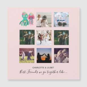 Carte Magnétique Créer des cadeaux de collage photo de meilleurs am