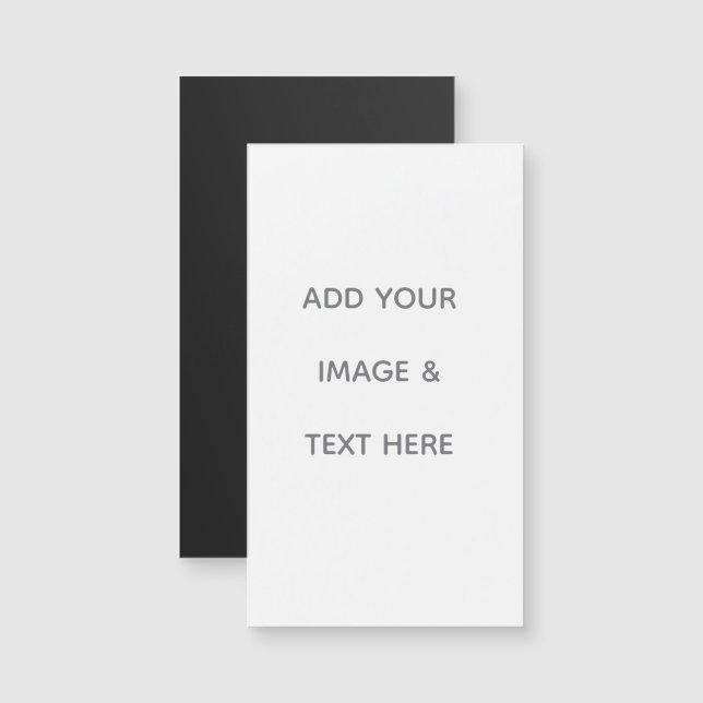 Carte Magnétique Créez votre propre blanc  (Devant / Derrière)