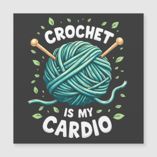 Carte Magnétique Crochet est mon cardio Fil à coudre Fitness