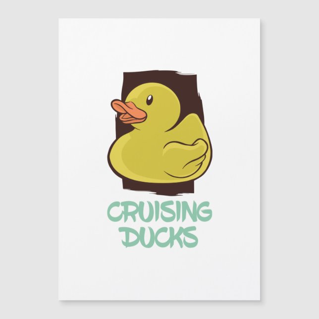 Carte Magnétique Croisière Canards Voyage amusant (Devant)