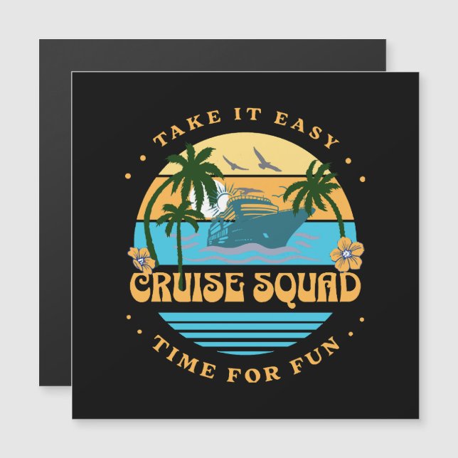 Carte Magnétique Croisière Retro Squad (Devant / Derrière)