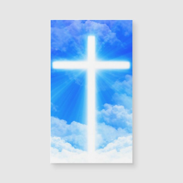Carte Magnétique Cross of Light Jesus Christ Customizable Christian (Devant)