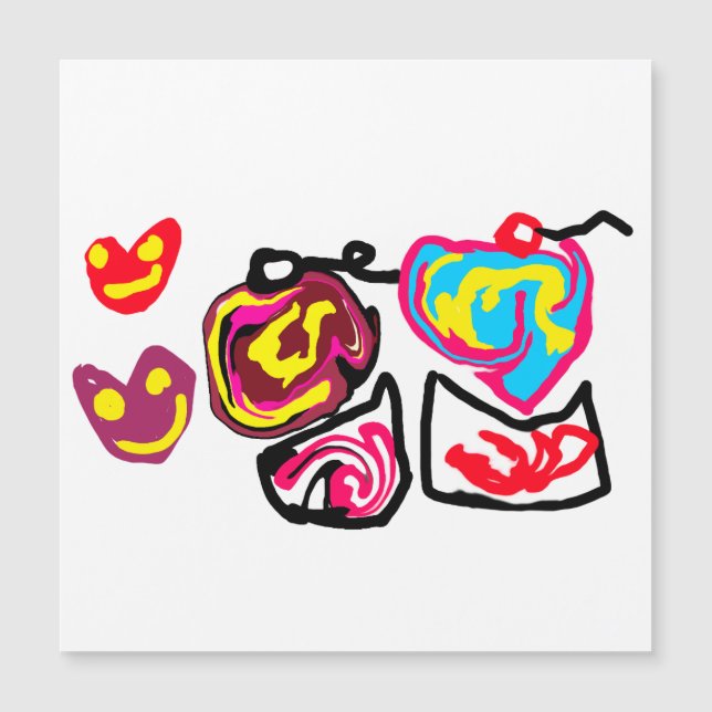 Carte Magnétique cupcakes de la Saint-Valentin (Devant)