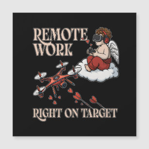 Carte Magnétique Cupid Remote Work, la Saint-Valentin