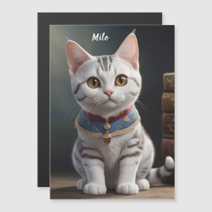Carte Magnétique Cute chaton à air court américain avec grands yeux