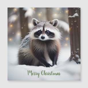 Carte magnétique Cute Raccoon