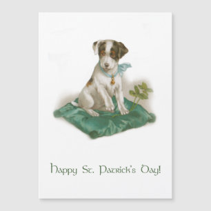 Carte Magnétique Cute Vintage St. Patrick's Day Beagle Pup