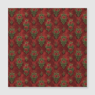 Carte Magnétique Damask festif 