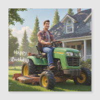 Carte magnétique d'anniversaire de l'homme de tond