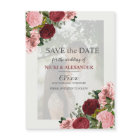 Date de mariage photo éteinte rose rouge Bourgogne
