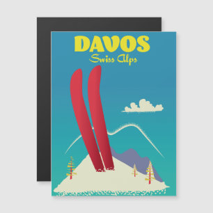 Carte Magnétique Davos Alpes suisses