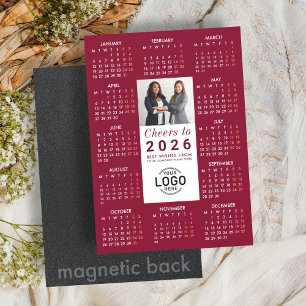 Carte magnétique de calendrier 2026 en Bourgogne a