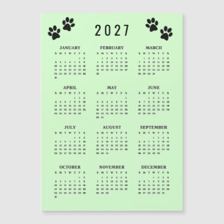 Carte magnétique de calendrier 2027 de conception 