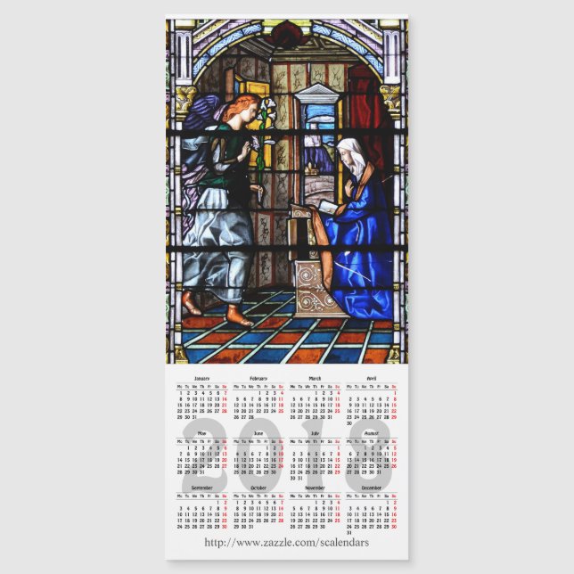 carte magnétique de calendrier en verre 2018 (Devant)
