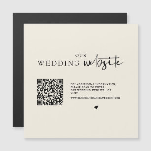 Carte magnétique de code QR pour photo de mariage