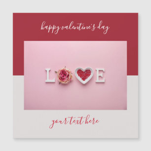 Carte magnétique de la Saint-Valentin à bloc de co
