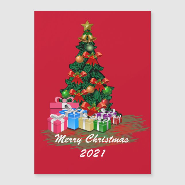 Carte magnétique de l'arbre de Noël (Devant)