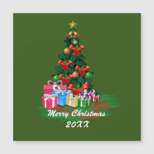 Carte magnétique de l'arbre de Noël