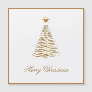 Carte magnétique de l'arbre de Noël étoilé doré te