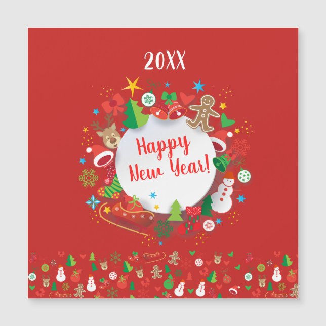 Carte magnétique de Noël 2024 (Devant)